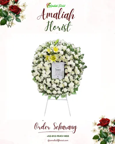 Krans Bunga Duka Cita di Caringin Wetan